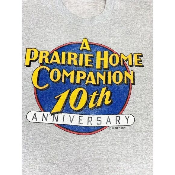 Vintage 1984 Prairie Home Companion T-Shirt Grey 10th Anniversary Single Stitch - Picture 5 of 9